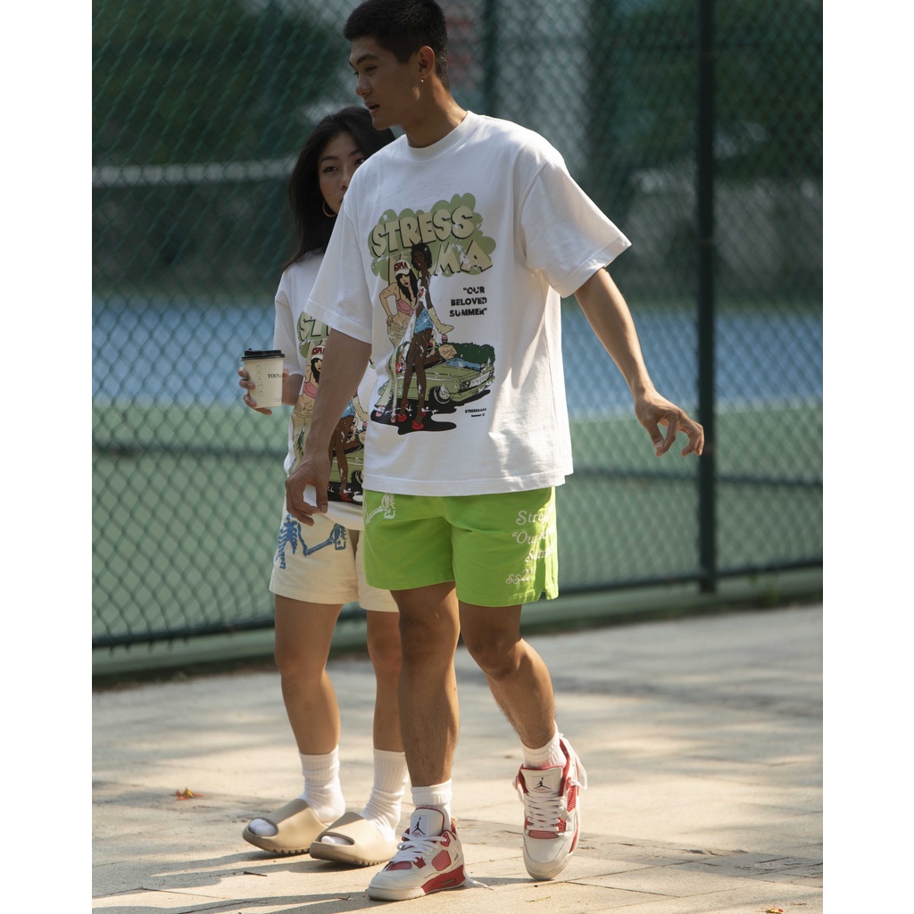 Stressmama Quần Short OBS SHORTS - BRIGHT màu Xanh Lá chất liệu bố 100% Cotton, chi tiết thêu, thoáng mát Local Brand