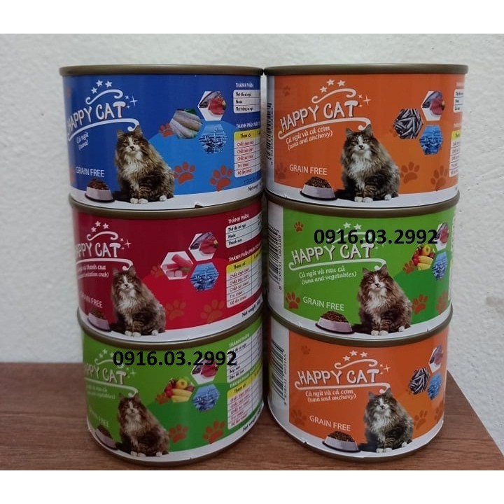 Pate cho mèo Happy Cat lon 160gr - Dành cho mọi lứa tuổi