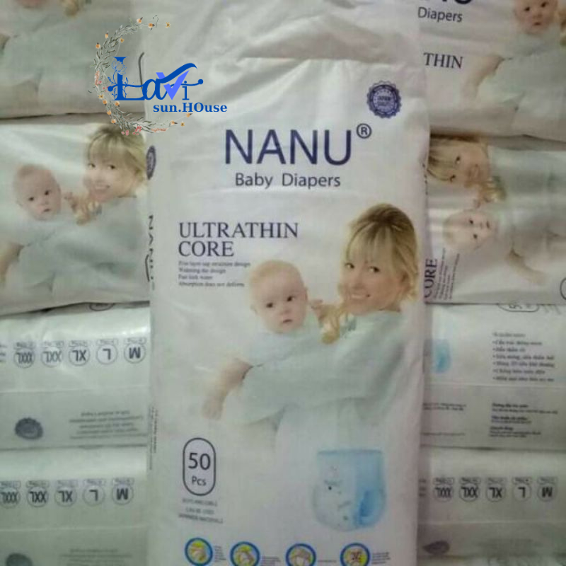 [HCM]Tã bĩm quần NANU 50 miếng xuất nhật đủ size M/L/XL/XXL/XXXL