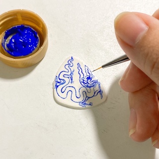 Khuyên tai đất sét nung Polymer Clay (Dragon Porcelain)