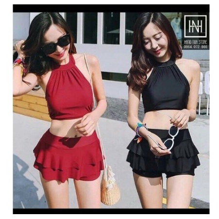 Bikini đồ bơi đi biển 2 mảnh dạng váy dễ thương phong cách Hàn Quốc VATIXA BKN67