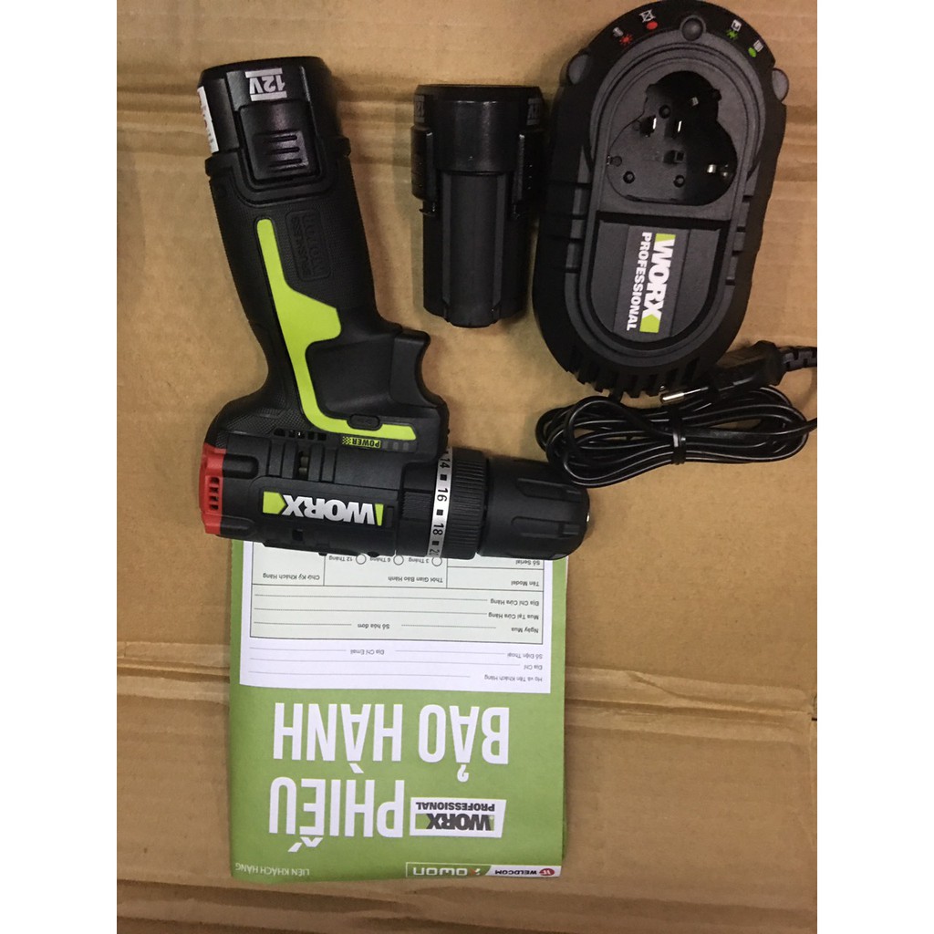 Máy khoan động lực dùng pin Li-ion 12V WU131 - Worx Green