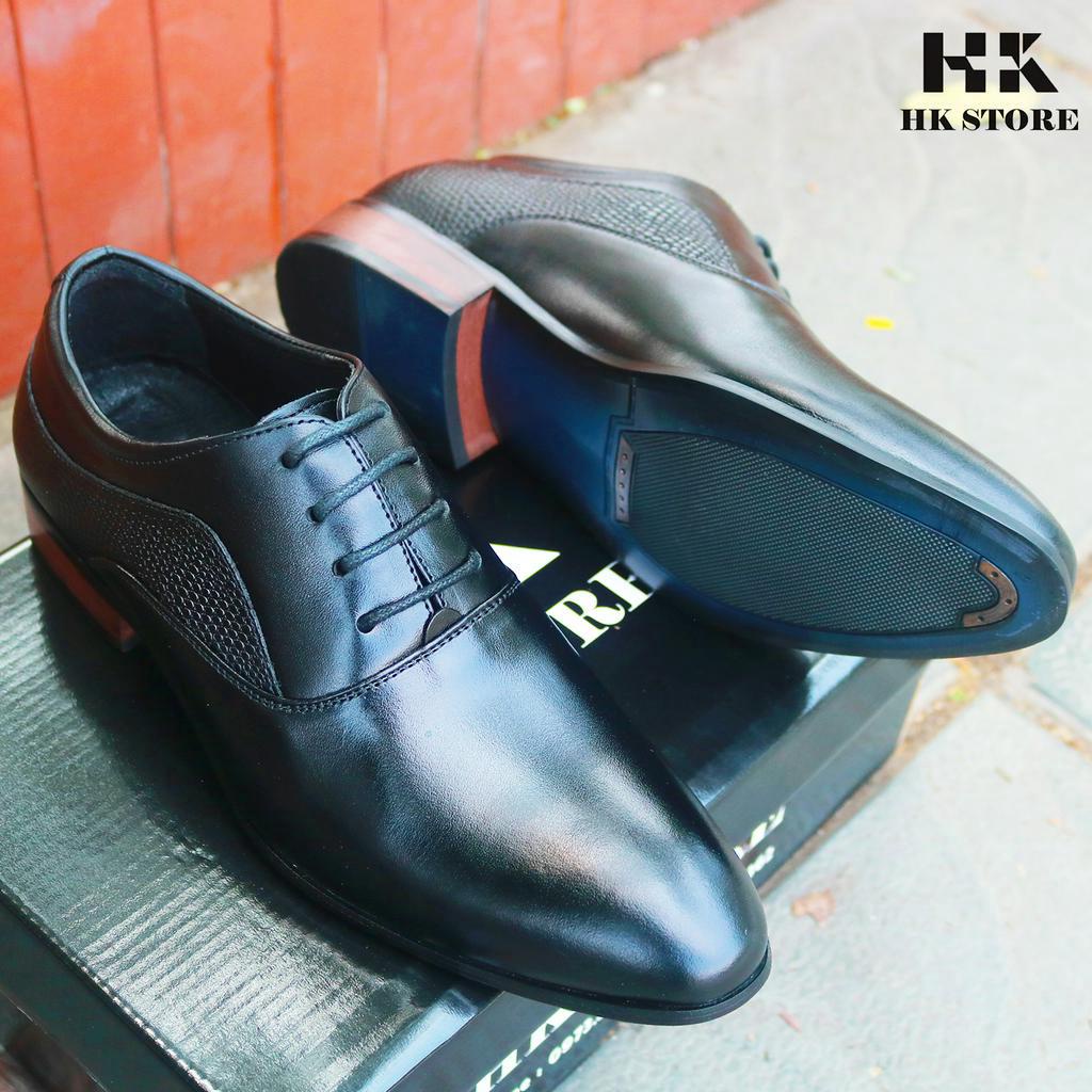 Giày tây nam đế phíp - da bò cao cấp siêu sang - hàng chính hãng HK.STORE - đẳng cấp, sang trọng - bảo hành 12 tháng