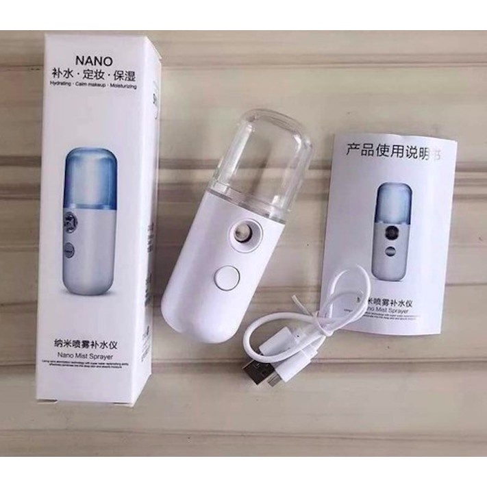 Máy Phun Sương Mini Xông Hơi Mặt Kèm Dây Cáp