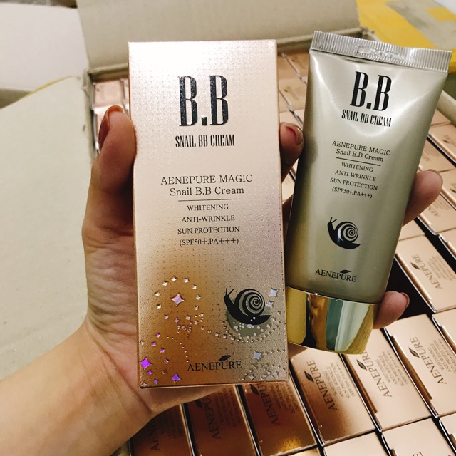 [Cực Hot] Kem Nền Che Khuyết Điểm Ốc Sên Aenepure Magic Snail BB Cream dưỡng ẩm, chống lão hóa, tăng tông màu da