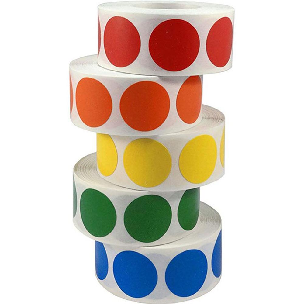 Nhãn Dán Hình Tròn 1 Inch Màu Sắc Xinh Xắn