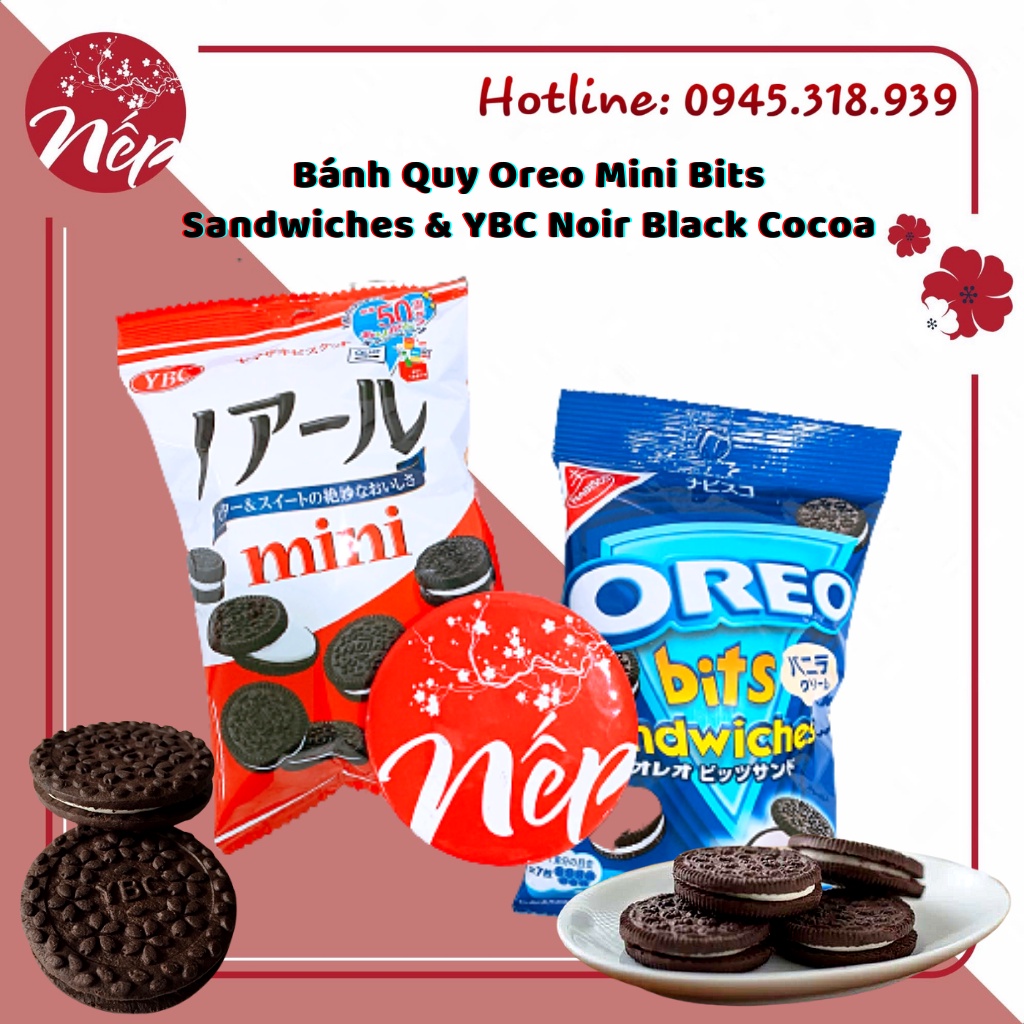 Bánh Quy Oreo Mini Bits Sandwiches &amp; YBC Noir Black Cocoa (Date: 2022)