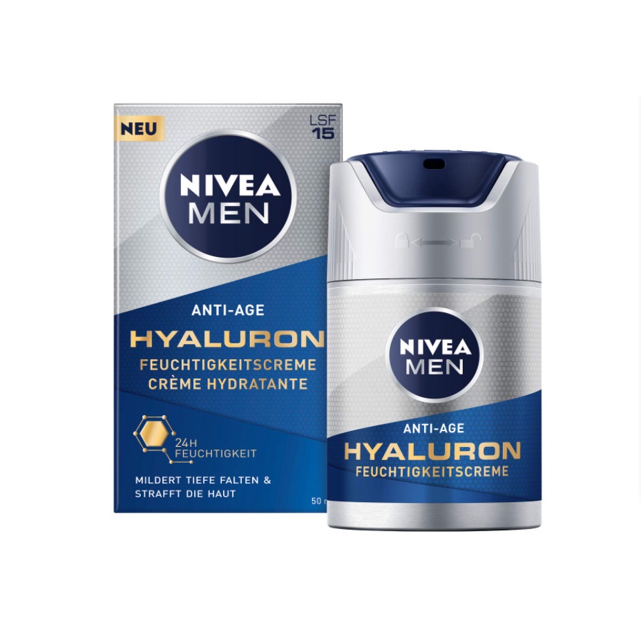 Nivea Men Anti Age Hyaluron Đức Kem dưỡng da cao cấp chống lão hóa và sáng da cho nam giới