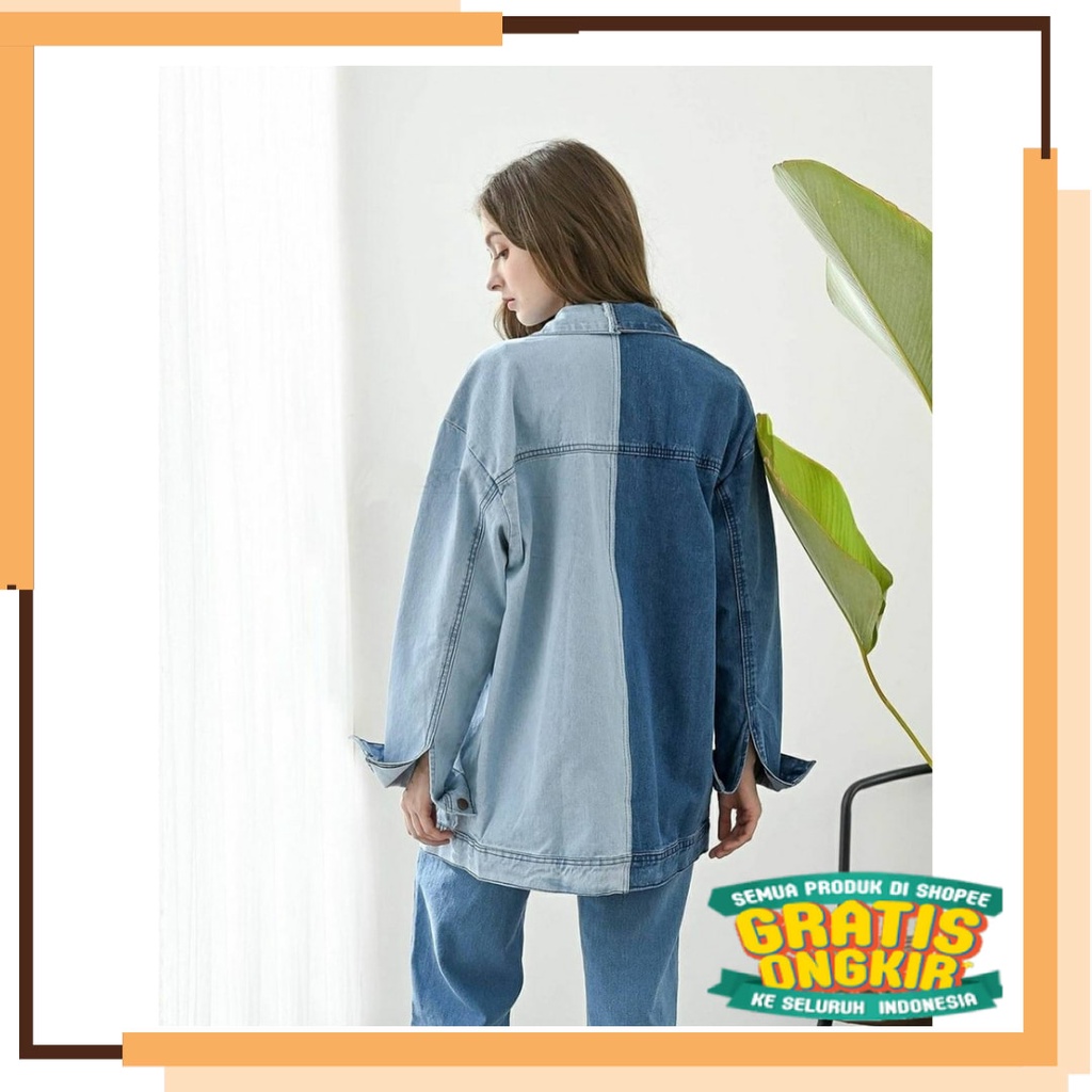 - Áo Khoác denim / Áo Khoác Jean Vải Lụa Dày Hai Tông Màu Ấm Áp Cá Tính Chất Lượng Tốt Mẫu Mới - Áo Khoác Jean / Áo Khoác Jean Khiêu Vũ