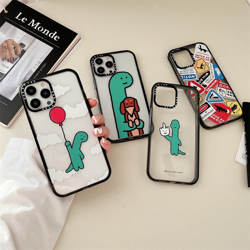Iphone Ốp Điện Thoại acrylic Hình Khủng Long Vui Nhộn Cho phone case iphone14 pro max 13 pro max 12 pro max