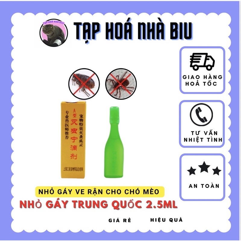 Sản phẩm nhỏ gáy ve rận cho chó mèo siêu nhạy