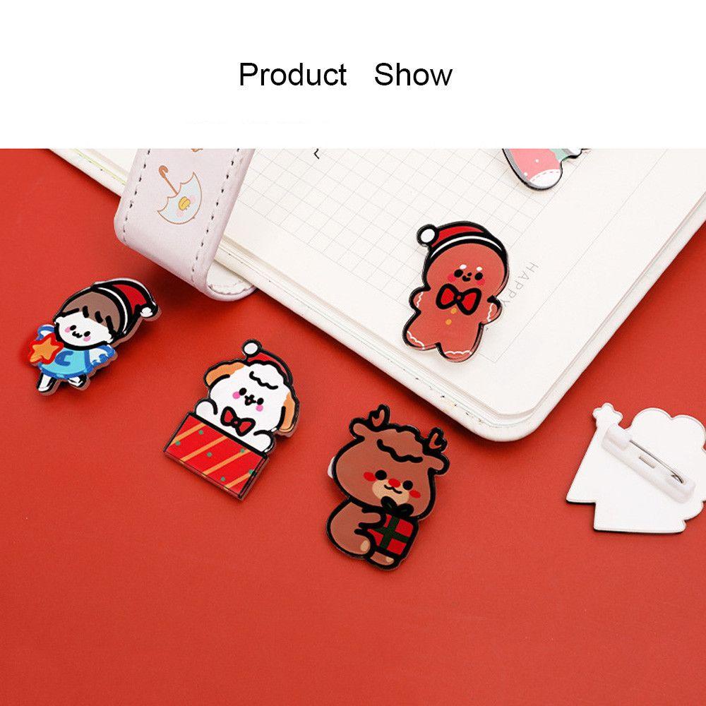 Ghim Cài Áo Hình Ông Già Noel / Người Tuyết Bằng Acrylic