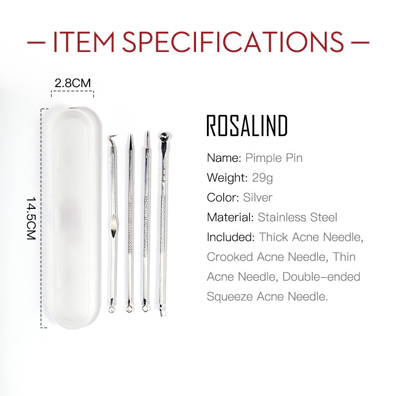 Set 4 dụng cụ nặn lấy nhân mụn làm sạch da mặt tiện dụng | BigBuy360 - bigbuy360.vn