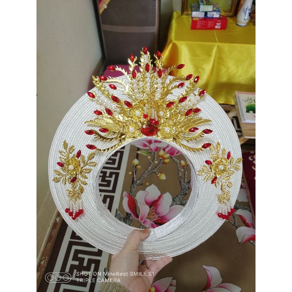 Mấn khăn xếp đóng cô dâu hầu đồng ba sài thành theo yêu cầu