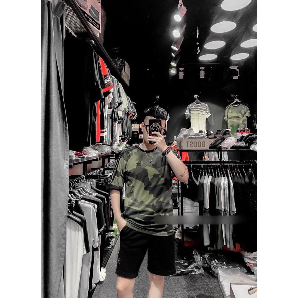 12.12 🌸  BỘ , SET THỂ THAO NAM NỮ SIÊU CẤP CAMOU FLAGE CALIFONIA T-Shirt  🌸