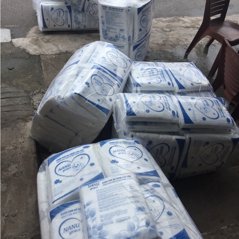 Khăn Khô Cho Bé NaNu Grace Đa Năng Không Chất Tẩy Trắng 400gr