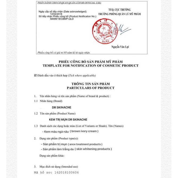 Kem Giảm Mụn DR SKINACNE Chính Hãng 💖 Hỗ trợ Dưỡng Trắng Da, Mờ Thâm Hiệu Quả | BigBuy360 - bigbuy360.vn