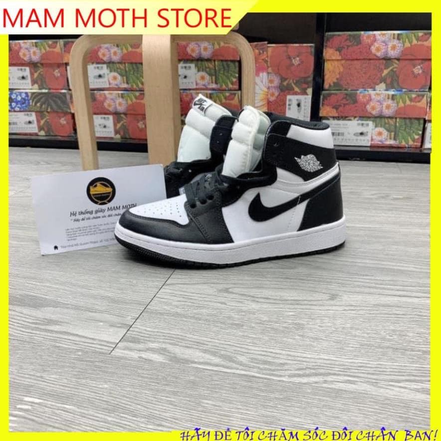 jordan panda ĐEN TRẮNG sneaker cao cổ hight full size nam nữ da bò đôt không cháy