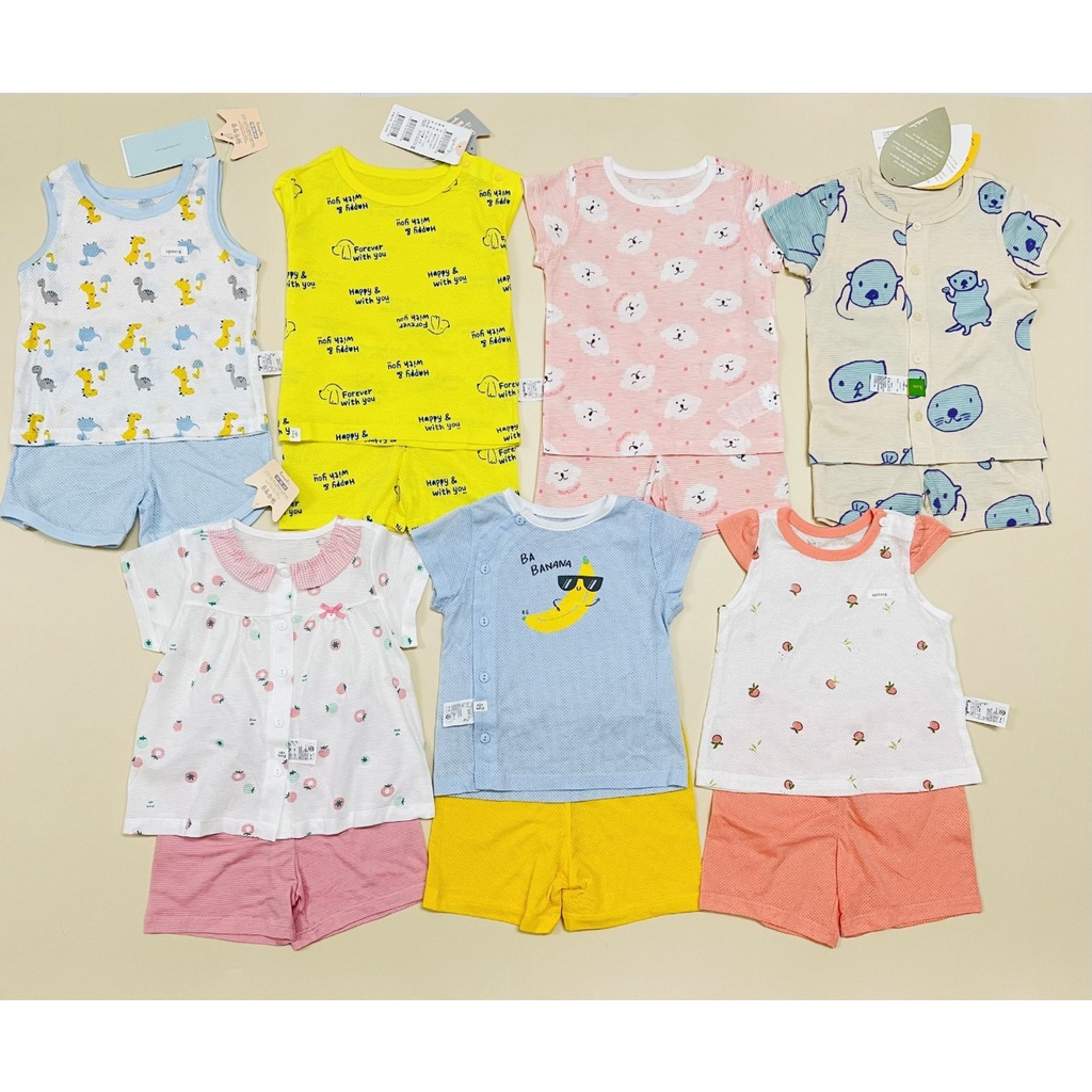 Bộ Cotton giấy xuất dư Hàn xịn cho bé từ 8 kg đến 18 kg