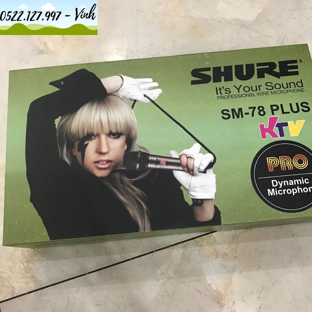 Micro có dây Shure SM-78 Plus chính hãng | Micro hát karaoke, sản phẩm Cao Cấp | Bảo hànhh 12 tháng - Gia Khang Shop
