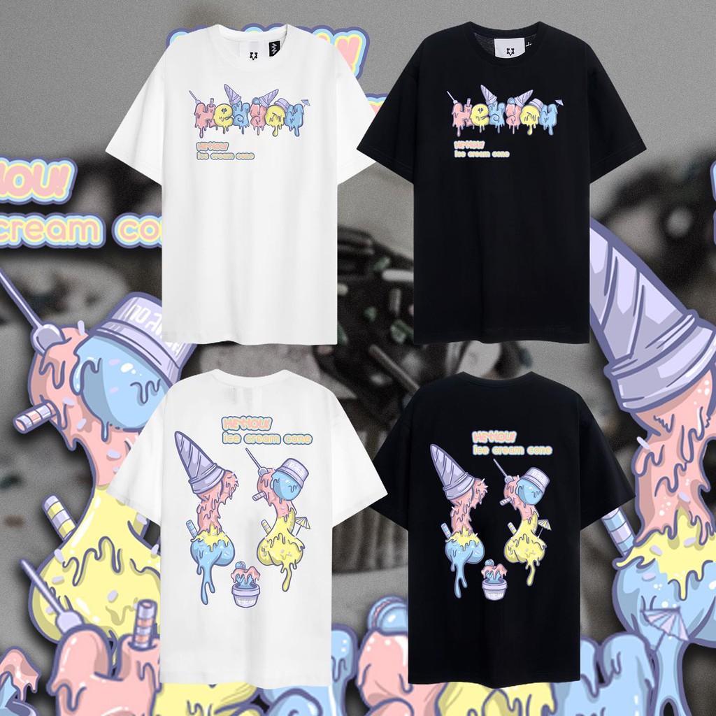 Áo thun tay lỡ Unisex aossi , áo phong form rộng heyyou 101