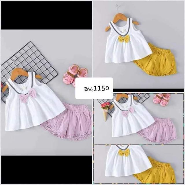 Bộ thun coton bé gái