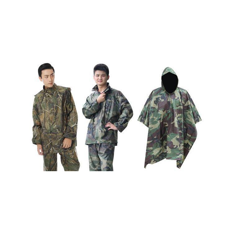 Áo mưa Kín Người Camo Vải Dù RAVEN - Áo mưa bít tà 1m4