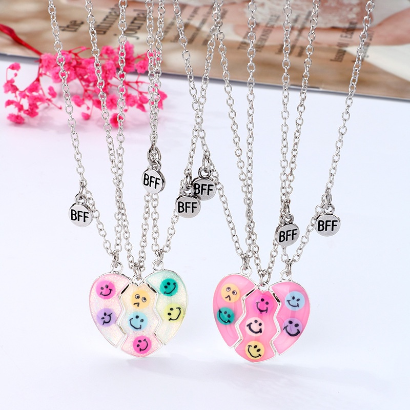 Set 3 Vòng cổ Nam Châm Hình Mặt Cười Dễ Thương