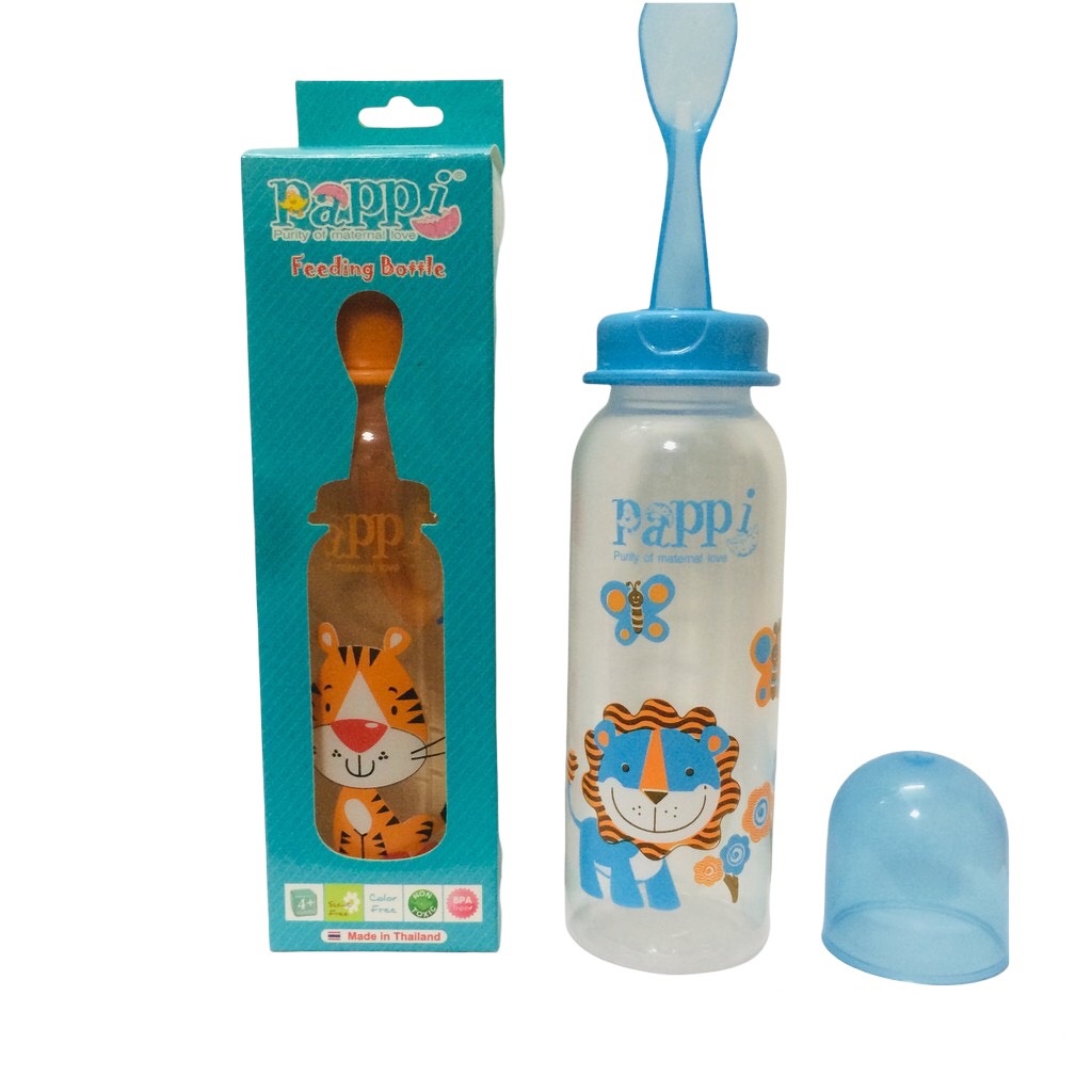 Bình tập ăn, bình sữa PAPPI Thailand 240ml