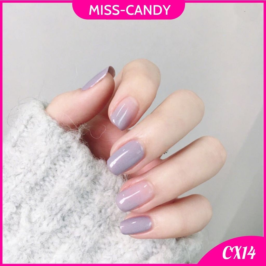 Móng tay giả dài kèm keo MISS thiết kế độc đáo dễ thương bộ móng giả làm nail thời trang hàn quốc M-CX