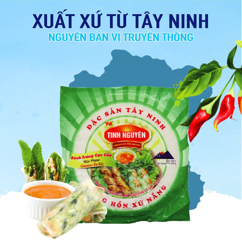 Combo 4 Bánh Tráng Tây Ninh Tinh Nguyên (200gx4gói)