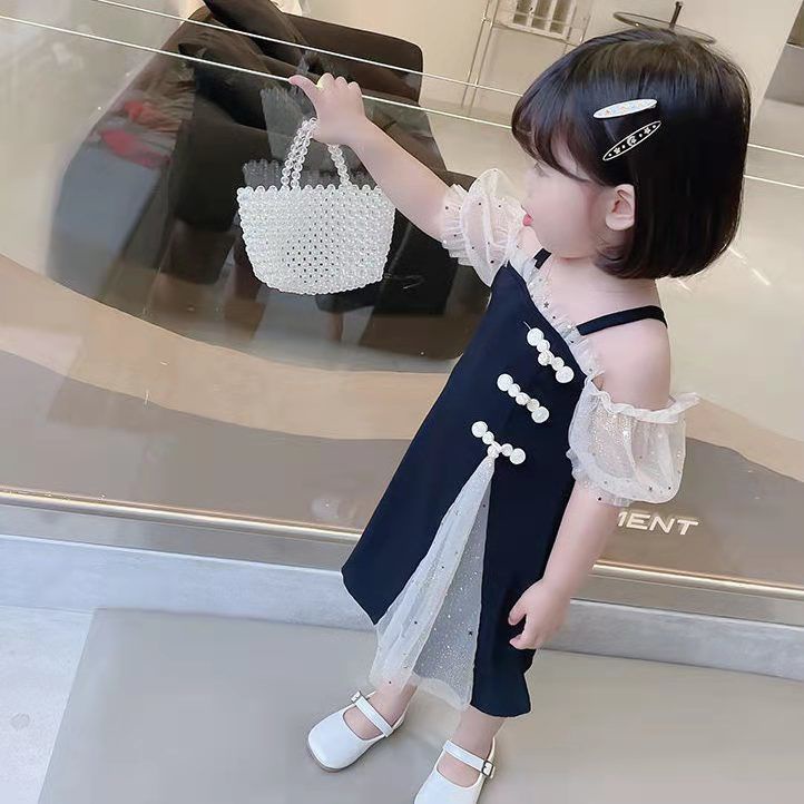 Đầm Công Chúa Tay Ngắn Thiết Kế Mới Thời Trang Mùa Hè Dành Cho Bé Gái