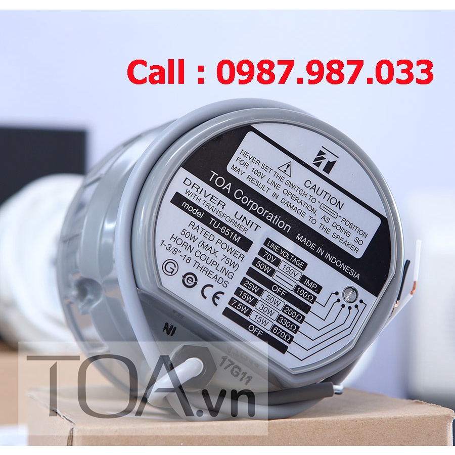 Củ loa TOA TU-651M - Made in Indonesia