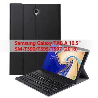 Bao da bảo vệ máy tính bảng kèm bàn phím tiện dụng cho samsung galaxy tab s 10.5 2018 sm-t590 t595 t597