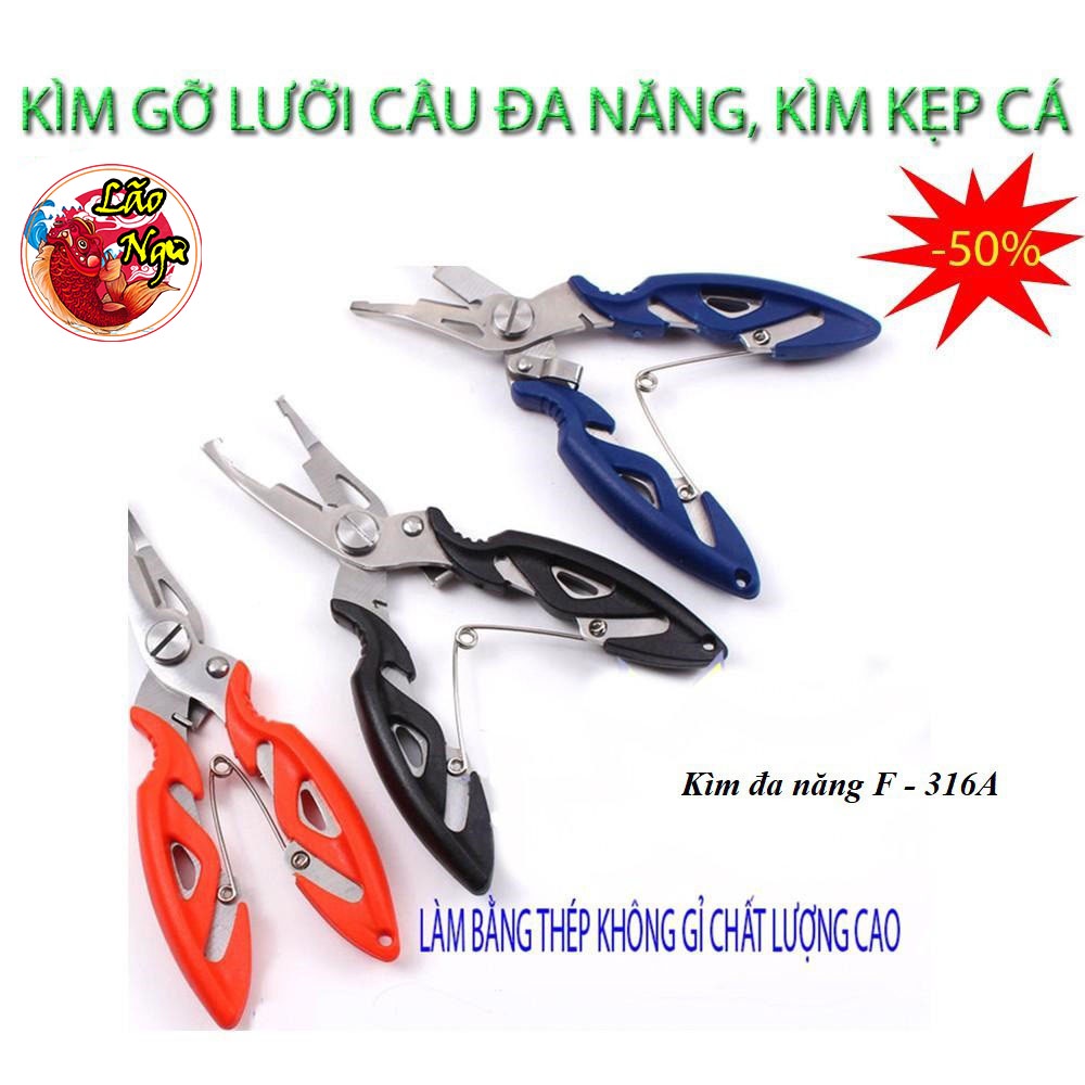 Kìm Gỡ Lưỡi Câu Cá Đa Năng Bằng Thép Không Gỉ