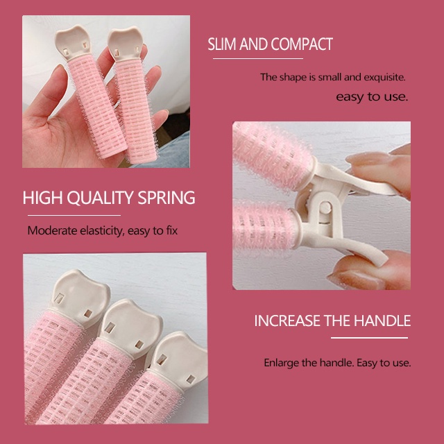 2 Cái Máy làm tóc, uốn duỗi kẹp tóc mini đa năng.Lô Uốn Tóc Mái Tạo Kiểu Tóc Phồng Tự Dính Phong Cách Hàn Quốc Cho Nữ
