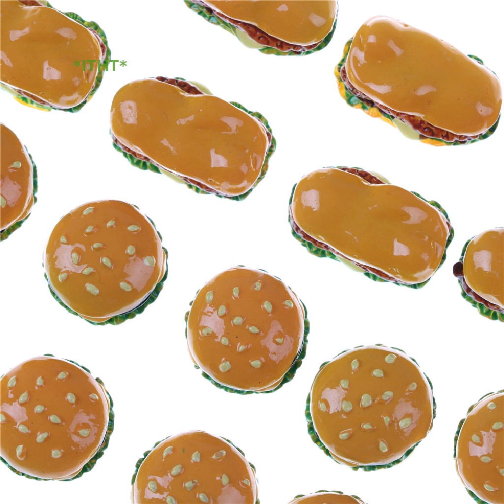 Set 2 Bánh Hamburger Đồ Chơi Mini Cho Nhà Búp Bê Mới