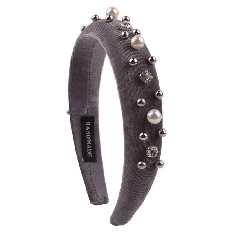 Băng Đô Đính Đá Và Ngọc Trai Nhân Tạo Thời Trang Dành Cho Nữ