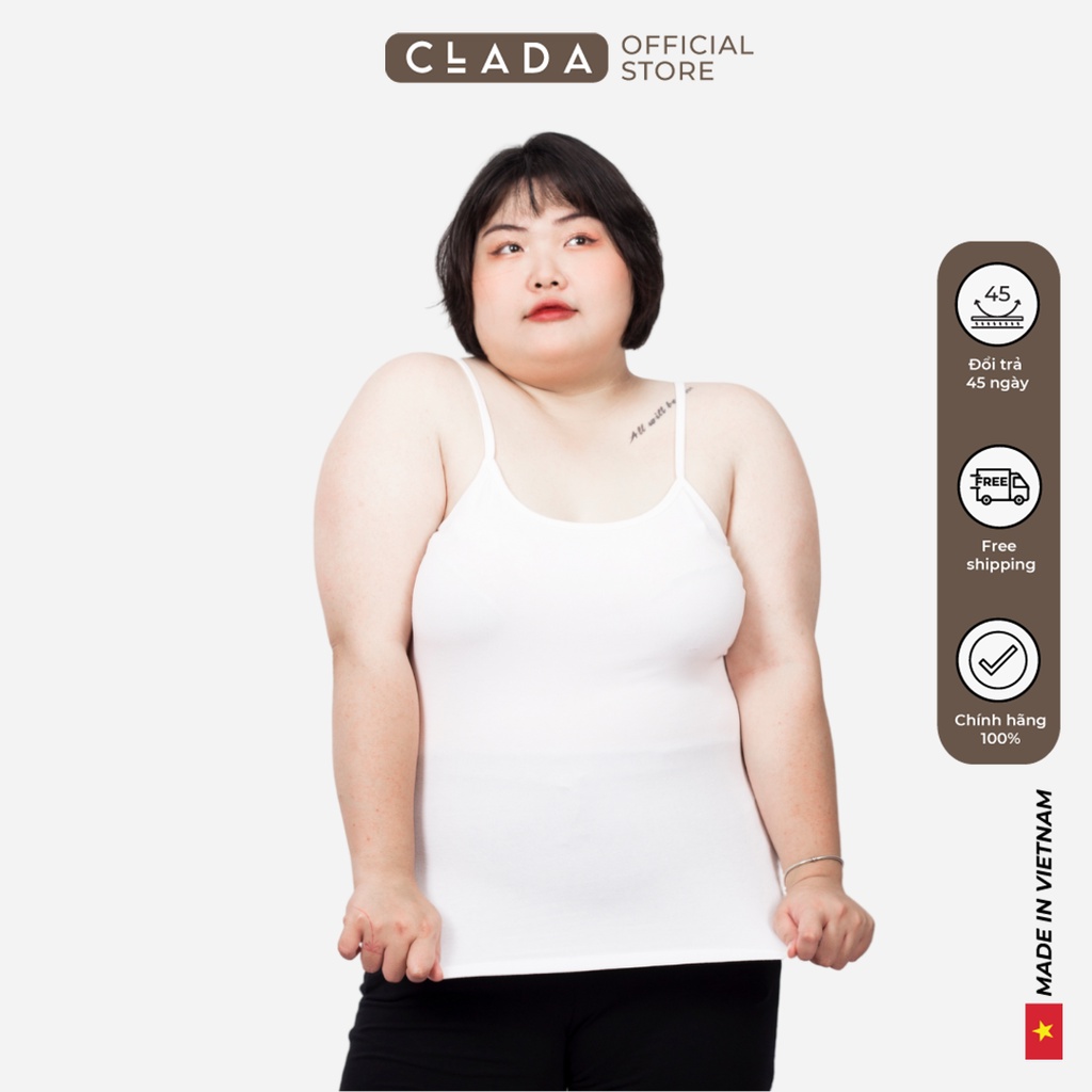 Áo Hai Dây Nữ Bigsize Thương Hiệu CLADA - Trắng - AE005