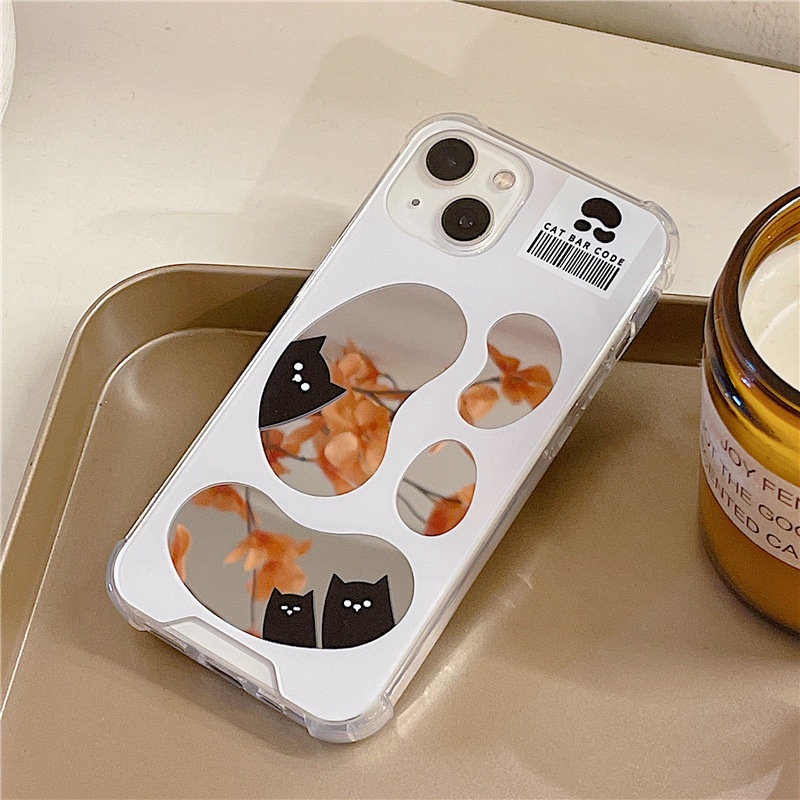 Ốp lưng iphone Ốp Điện Thoại Tráng Gương Hình Mèo Cho Iphone 13 14proPro 6/6splus/7/7plus/8/8plus/x/xr/xs/11/14pro/13/pro/max/plus/promax Dinuo case