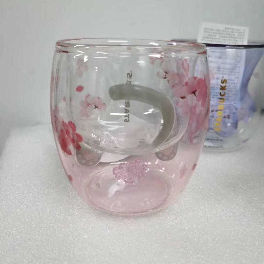 Cốc Uống Cà Phê Hai Lớp Cách Nhiệt Chống Bỏng Họa Tiết Mèo Dễ Thương