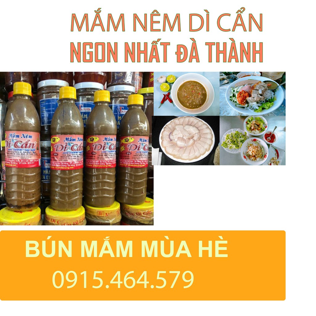 Mắm nêm cá cơm dì cẩn đặc sản đà nẵng siêu ngon 500gr( 2 chai/34k chai)