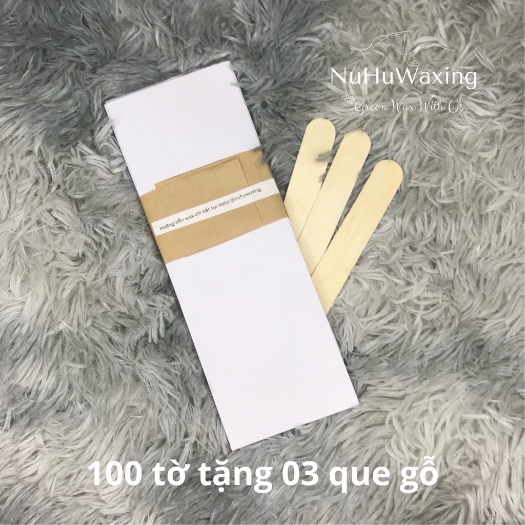 Giấy wax lông 100 tờ + tặng que gỗ (A4 cắt làm 3 dùng tốt hơn loại chuyên dụng)