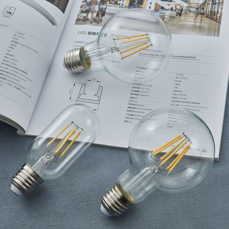 Bóng đèn led edison G95/G80 vàng nắng 2700K 4W E27