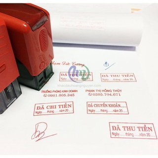 Dấu ĐÃ THU TIỀN (vui lòng để lại nội dung cần làm qua phần ghi chú )