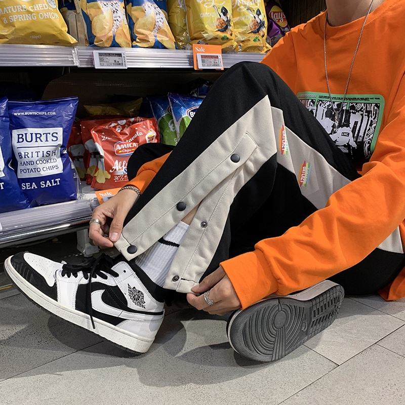 Quần ống rộng phong cách hip hop thời trang Hàn Quốc cho nam