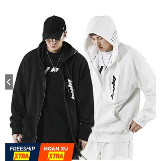 Áo khoác hoodie nỉ kéo khóa N7 có mũ nam nữ oversize thời trang đường phố phong cách Hàn Quốc Hot 2020 BJHG [DHA]