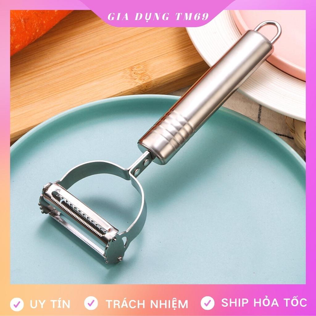 Nạo Rau Củ Đa Năng Inox 3 Trong 1 Siêu Tiện Lợi Nhà Bếp, Dụng Cụ Bào Rau Củ Hoa Quả Bào Sợi Gọt Cắt