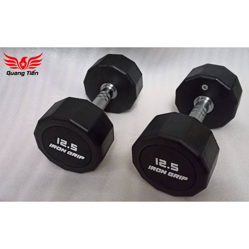 Tạ tay cao su cao cấp Iron grip 12,5 kg