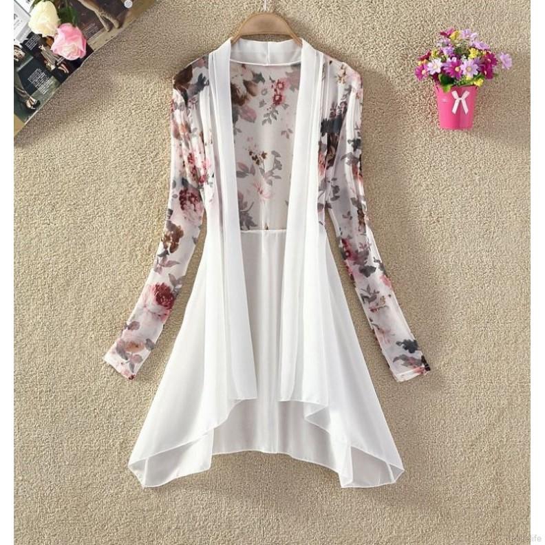 Áo khoác Cardigan họa tiết hoa thời trang phong cách cho nữ